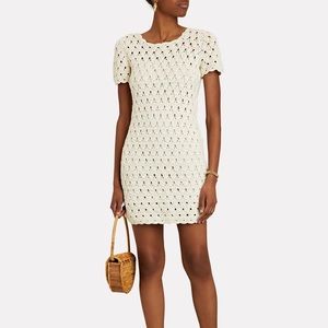 INTERMIX Sonia Crocheted Cotton Mini Dress Size Medium NEW WITH TAGS NWT